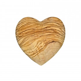 Decorative heart caressing of olive wood 10 cm