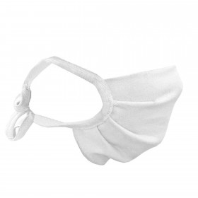 Lace-up nose and mouth mask, white