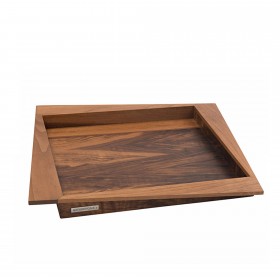 NH-Q wooden tray walnut, 43,5 x 43,5 cm