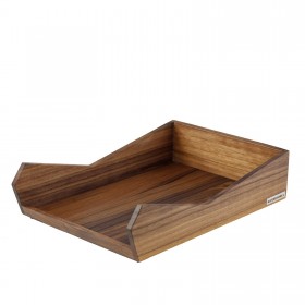 SKRIPT letter tray walnut wood, DIN A4