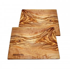 2 pieces Cakes plate square olivewood 20x15x1cm Desert plate 