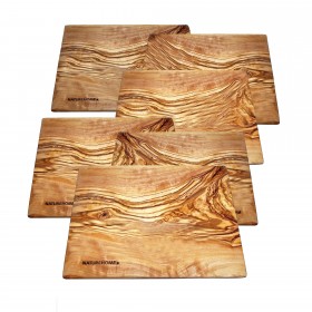 6 pieces Cakes plate square olivewood 20x15x1cm Desert plate 