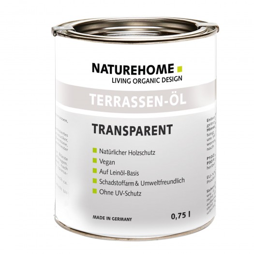 Terrassen-Öl Holzöl für Außenbereich 750 ml, Transaparent